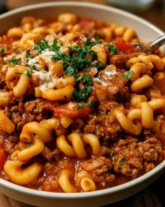 Cheesy American Goulash
