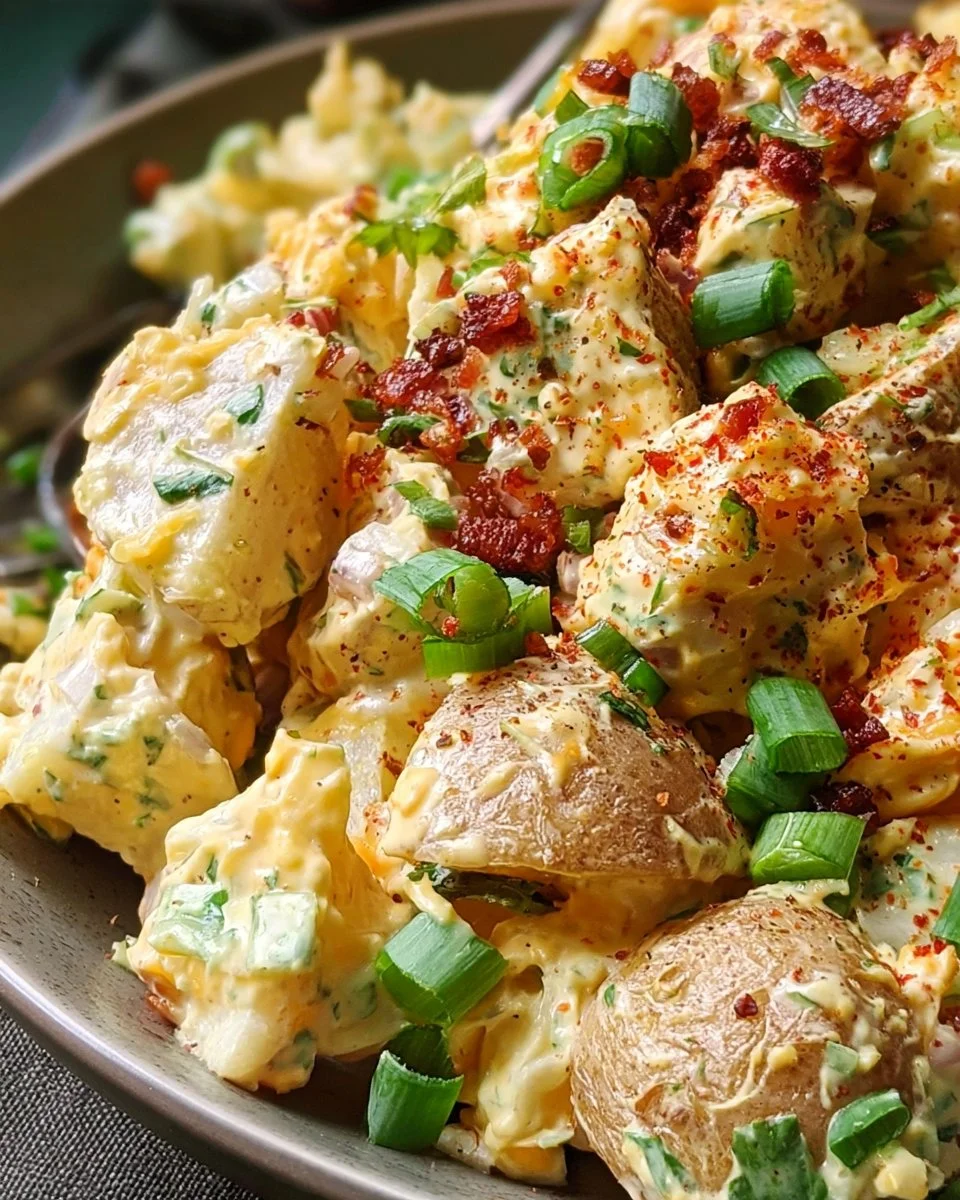 Cheesy Baked Potato Salad with Bacon 3 Cheesy Baked Potato Salad with Bacon