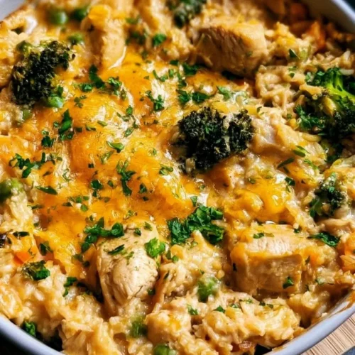 Cheesy Chicken Rice Casserole with Broccoli 2 Cheesy Chicken Rice Casserole with Broccoli