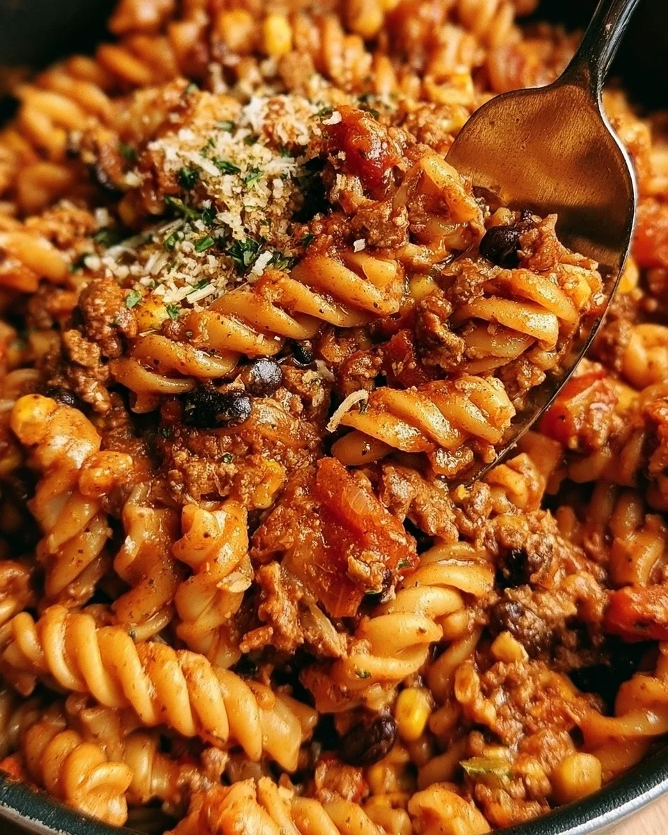 Cheesy Ground Turkey Taco Pasta 6 Cheesy Ground Turkey Taco Pasta