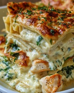 Chicken Alfredo Lasagna with Rotisserie Chicken