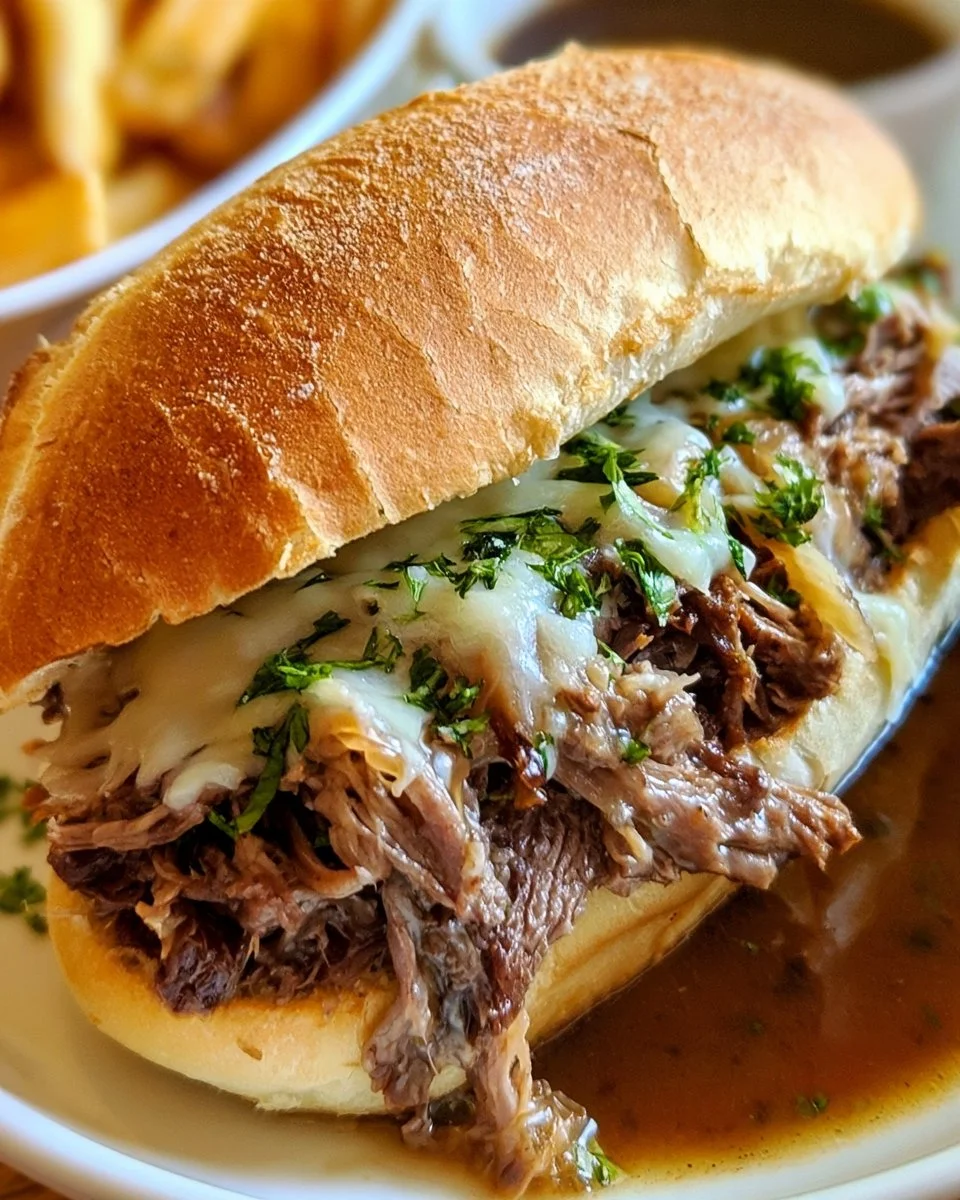 Slow Cooker Chuck Roast French Dip Sandwiches 1 Slow Cooker Chuck Roast French Dip Sandwiches