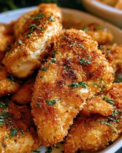Delicious Parmesan Crusted Chicken served with sides on a plate.