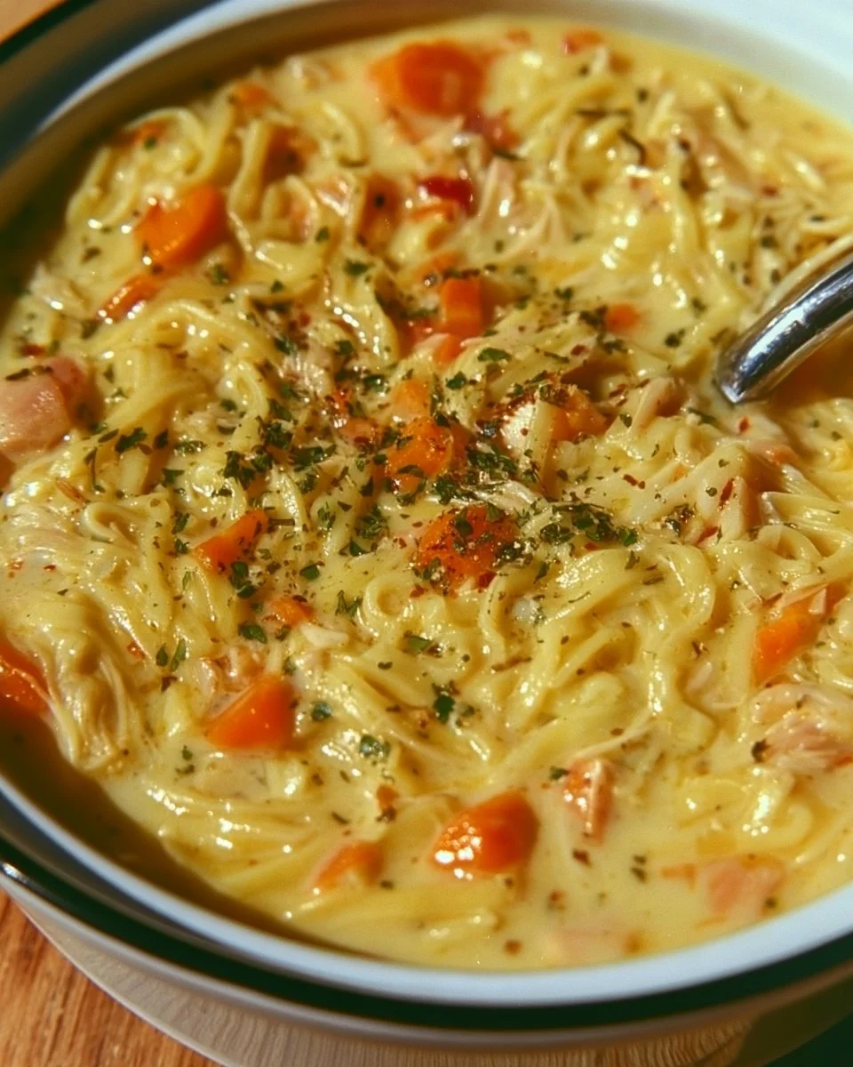 Crack Chicken Noodle Soup with Bacon and Ranch 1 Crack Chicken Noodle Soup with Bacon and Ranch