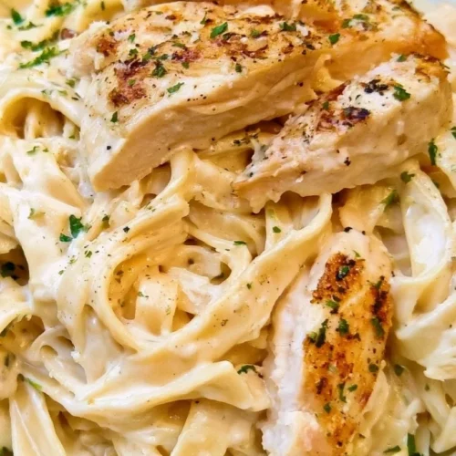 Cream Cheese Fettuccine Alfredo with Chicken 2 Cream Cheese Fettuccine Alfredo with Chicken
