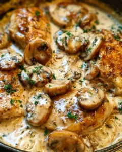 Creamy Garlic Parmesan Mushroom Chicken