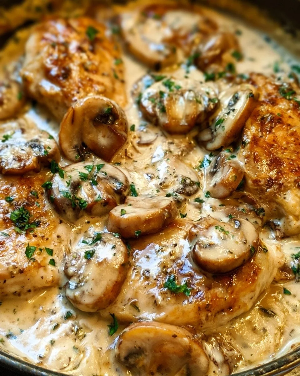 Creamy Garlic Parmesan Mushroom Chicken 1 Creamy Garlic Parmesan Mushroom Chicken