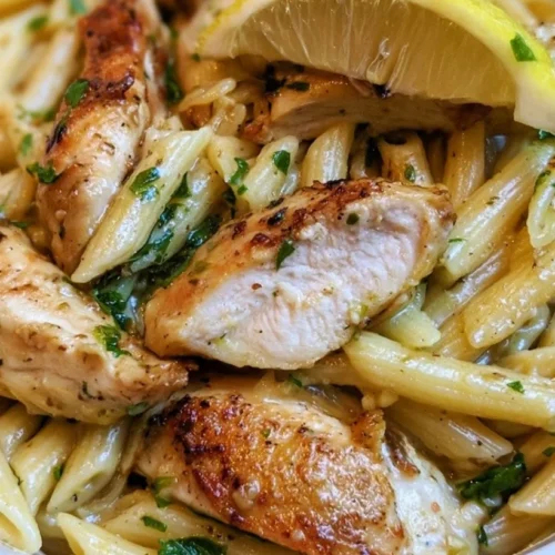 Creamy Lemon Chicken Fettuccine with Asparagus 2 Creamy Lemon Chicken Fettuccine with Asparagus