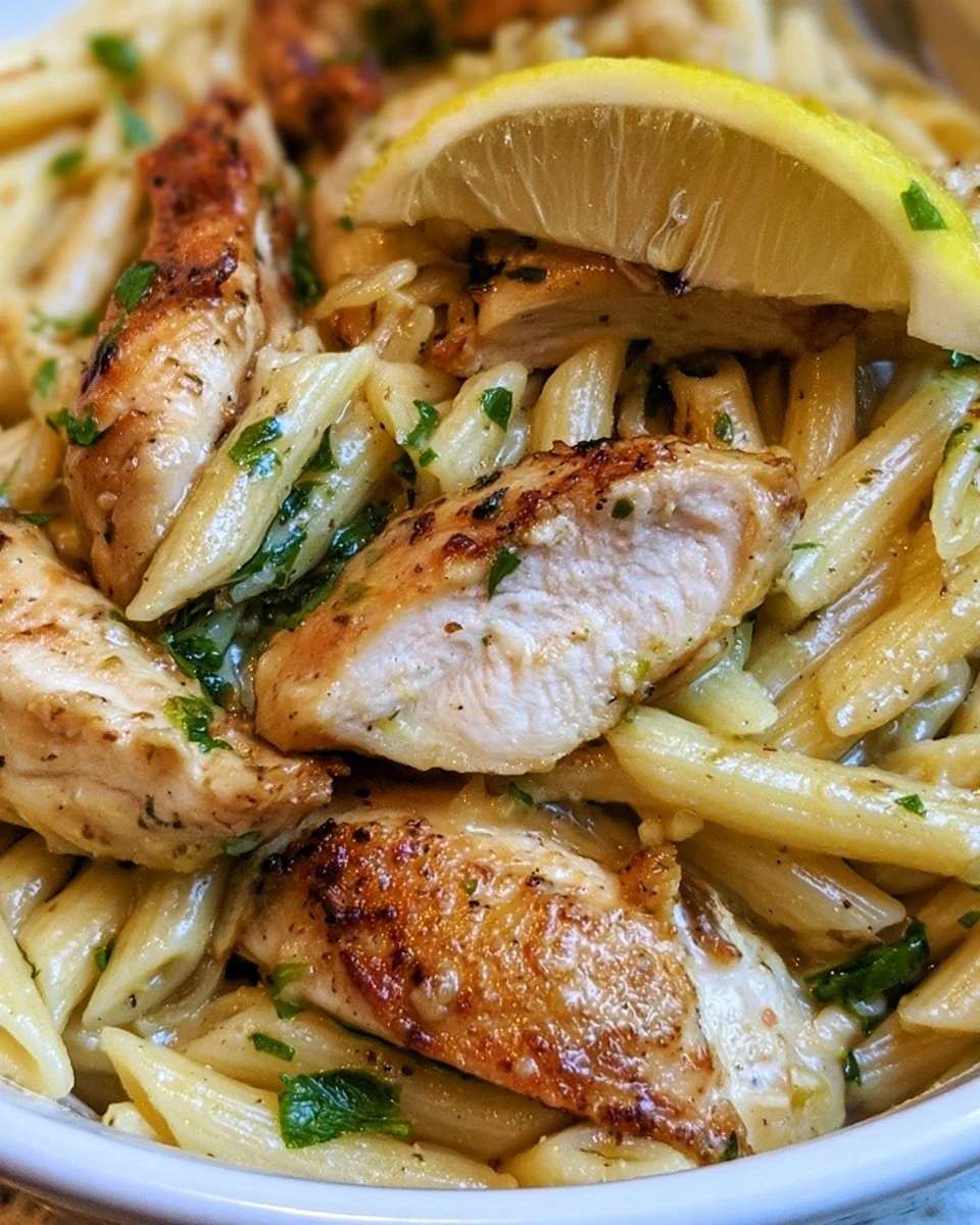 Creamy Lemon Chicken Fettuccine with Asparagus 4 Creamy Lemon Chicken Fettuccine with Asparagus