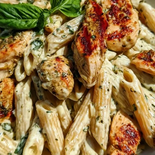 Creamy Pesto Chicken Penne with Spinach 2 Creamy Pesto Chicken Penne with Spinach