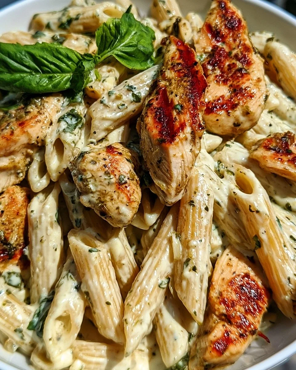 Creamy Pesto Chicken Penne with Spinach 1 Creamy Pesto Chicken Penne with Spinach