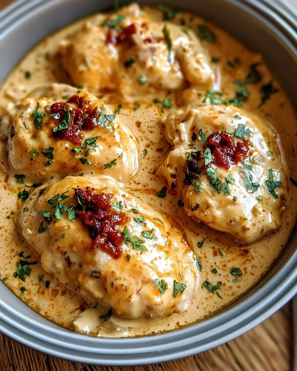 Creamy Sun Dried Tomato Chicken in the Crockpot 4 Creamy Sun Dried Tomato Chicken in the Crockpot