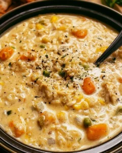 Creamy White Chicken and Basmati Rice Soup