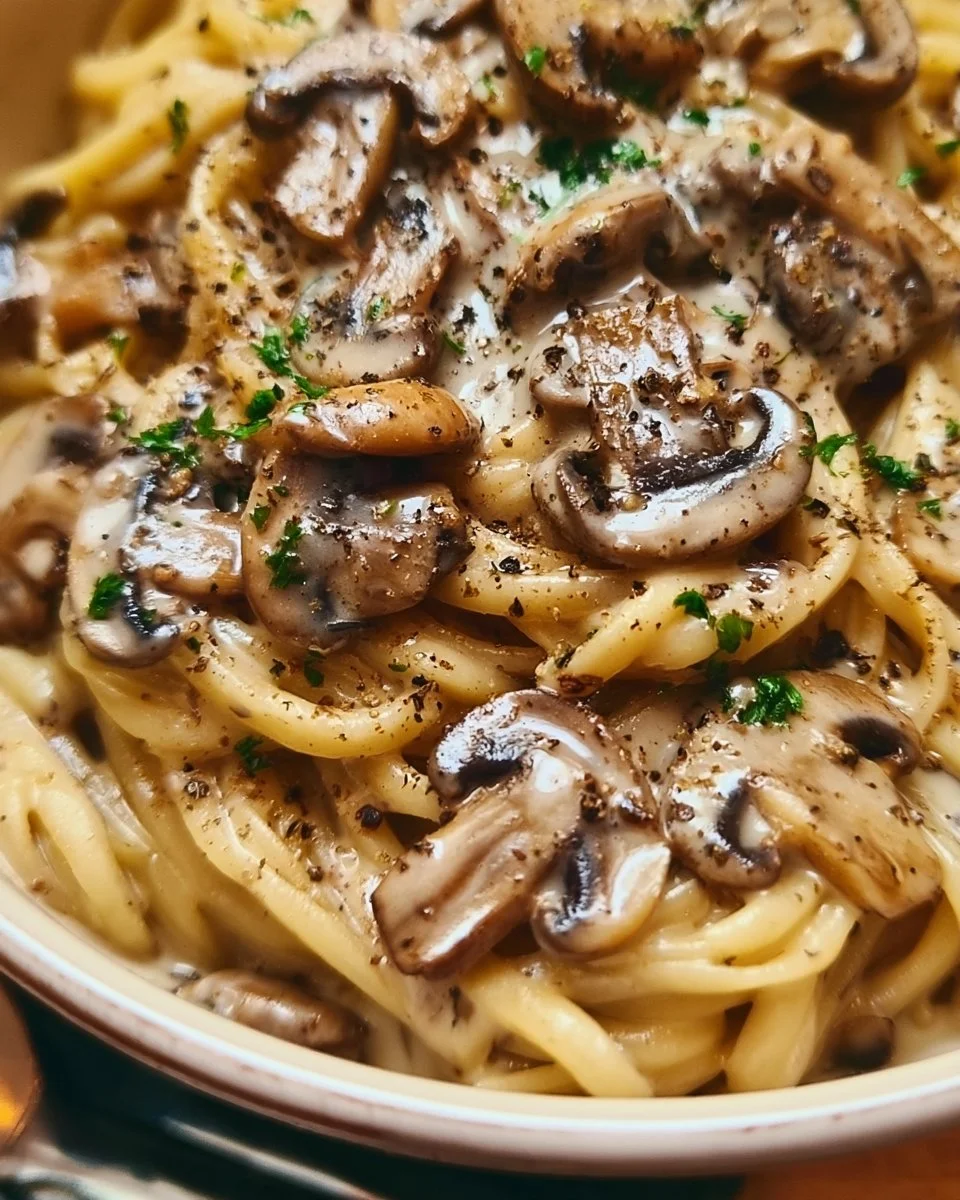 Cremini Mushroom Pasta with Thyme and Parmesan 1 Cremini Mushroom Pasta with Thyme and Parmesan