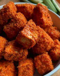 Crispy Buffalo Tofu Bites (Air Fryer or Oven)