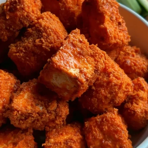 Crispy Buffalo Tofu Bites (Air Fryer or Oven)