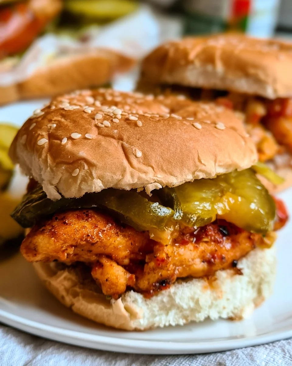 Crispy Fried Chicken Sandwiches with Buttered Buns 4 Crispy Fried Chicken Sandwiches with Buttered Buns