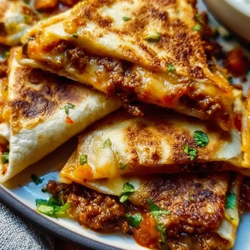 Crispy Ground Beef Quesadillas with Two Cheeses 2 Crispy Ground Beef Quesadillas with Two Cheeses