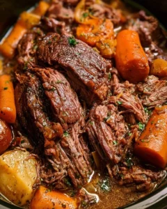 Crock Pot Chuck Roast with Potatoes and Carrots