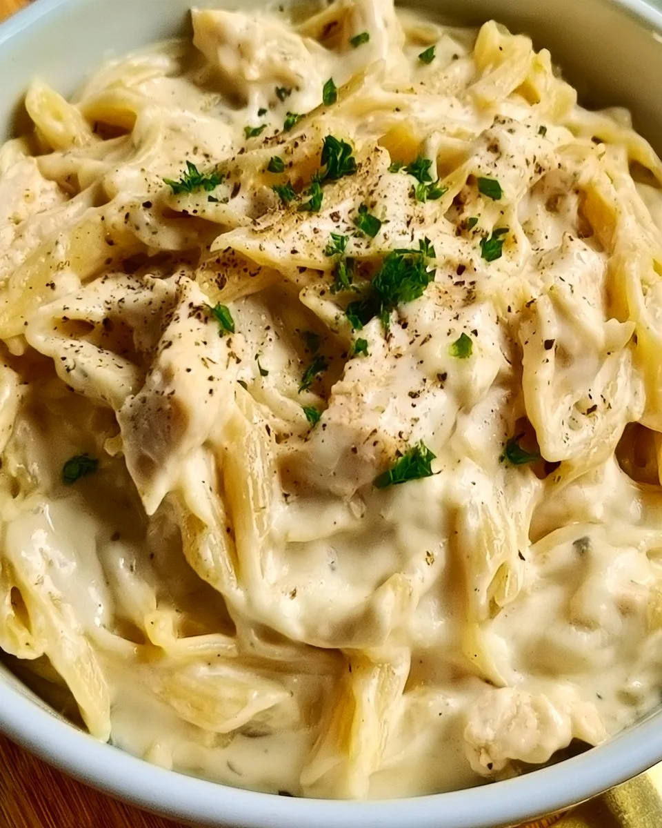 Crockpot Cream Cheese Chicken Alfredo Penne 4 Crockpot Cream Cheese Chicken Alfredo Penne