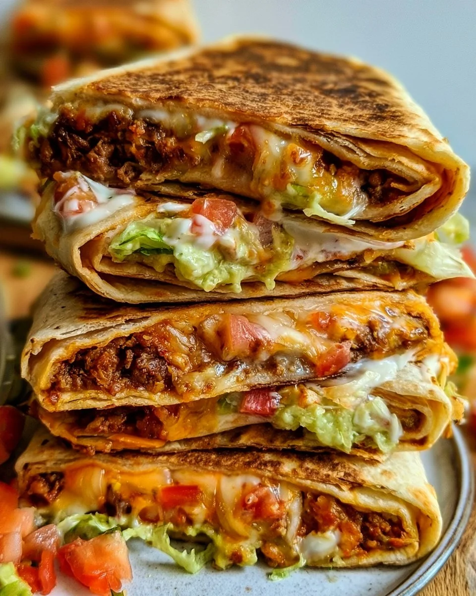 Crunchy Taco Wraps with Beef and Tostada 3 Crunchy Taco Wraps with Beef and Tostada