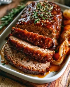 Dijon Glazed Meatloaf with Sweet and Tangy Glaze