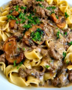 Dijon Ground Beef Stroganoff