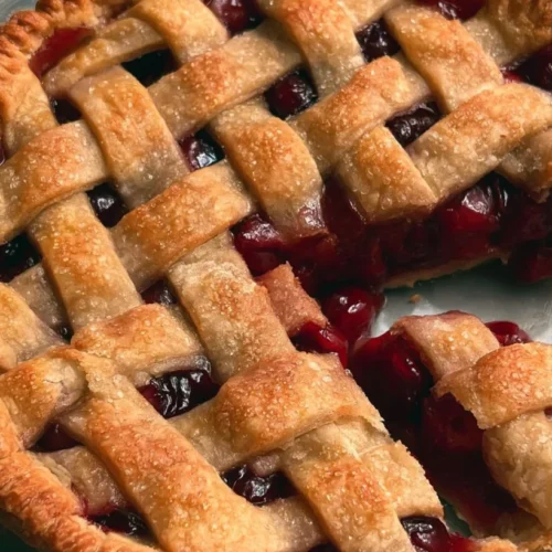 Double Crust Cherry Pie with Fresh Cherries 2 Double Crust Cherry Pie