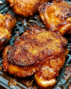 Easy Air Fryer Boneless Chicken Thighs with Garlic and Paprika