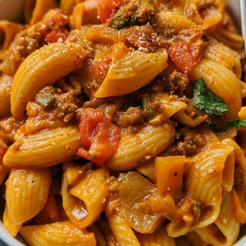 Easy Cheesy Taco Pasta with Ground Beef or Turkey 2 Easy Cheesy Taco Pasta with Ground Beef or Turkey