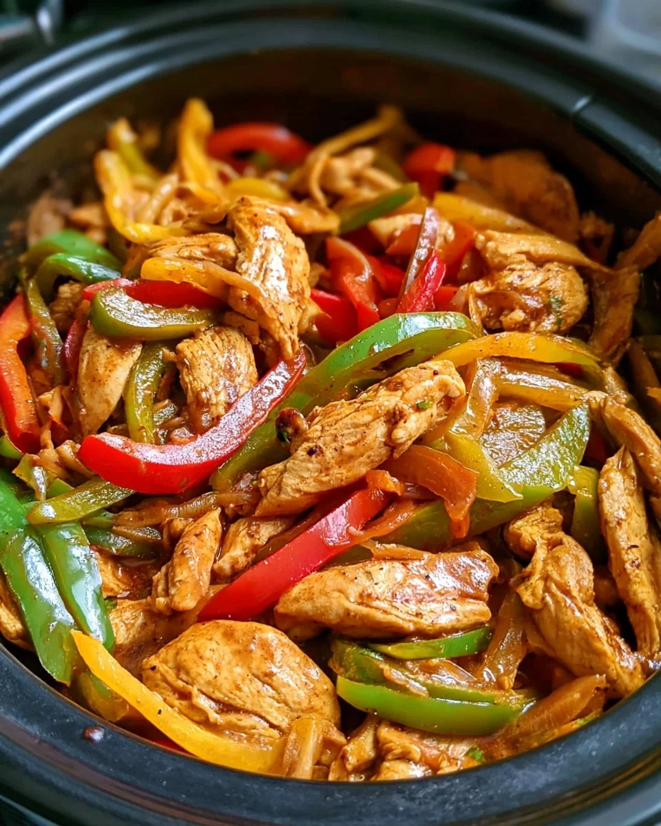 Easy Crockpot Chicken Fajitas with Peppers and Onions 3 Easy Crockpot Chicken Fajitas with Peppers and Onions