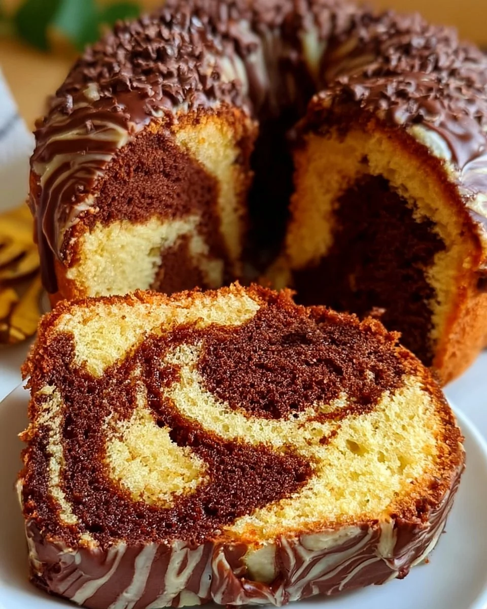 Easy Marble Cake with Chocolate and Vanilla Swirl 4 Easy Marble Cake with Chocolate and Vanilla Swirl