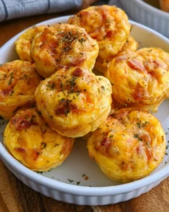 Easy Oven Baked Egg Bites with Cheddar and Veggies