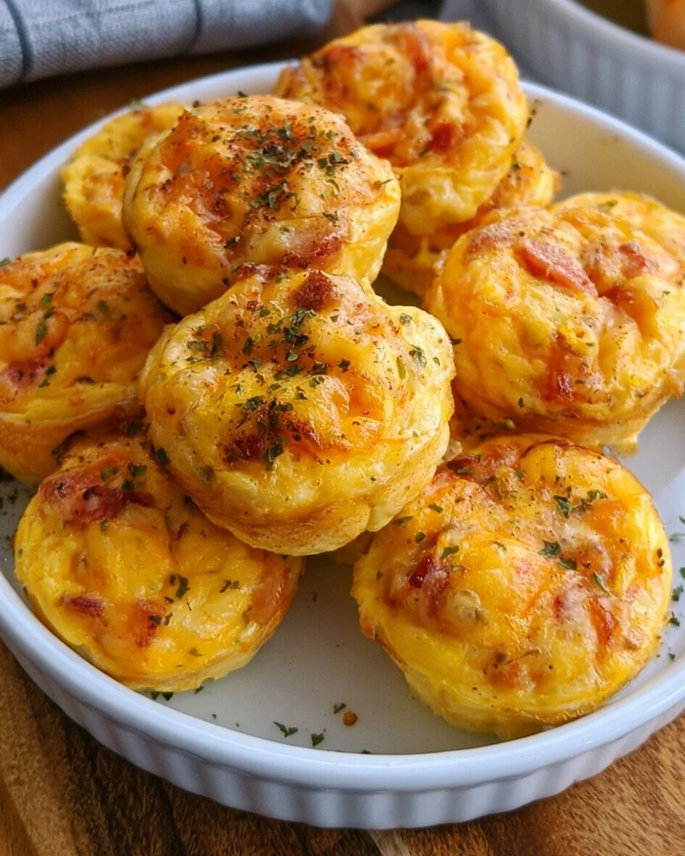 Easy Oven Baked Egg Bites with Cheddar and Veggies 4 Easy Oven Baked Egg Bites with Cheddar and Veggies