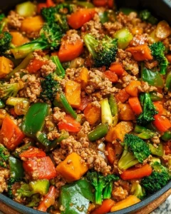 Ginger Garlic Ground Turkey Stir-Fry