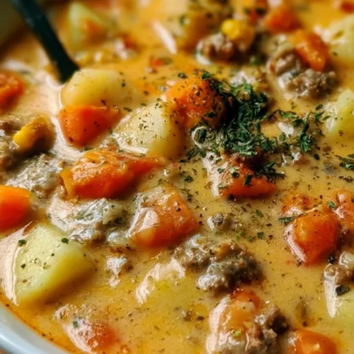 Creamy Ground Beef Potato Soup 2 Creamy Ground Beef Potato Soup