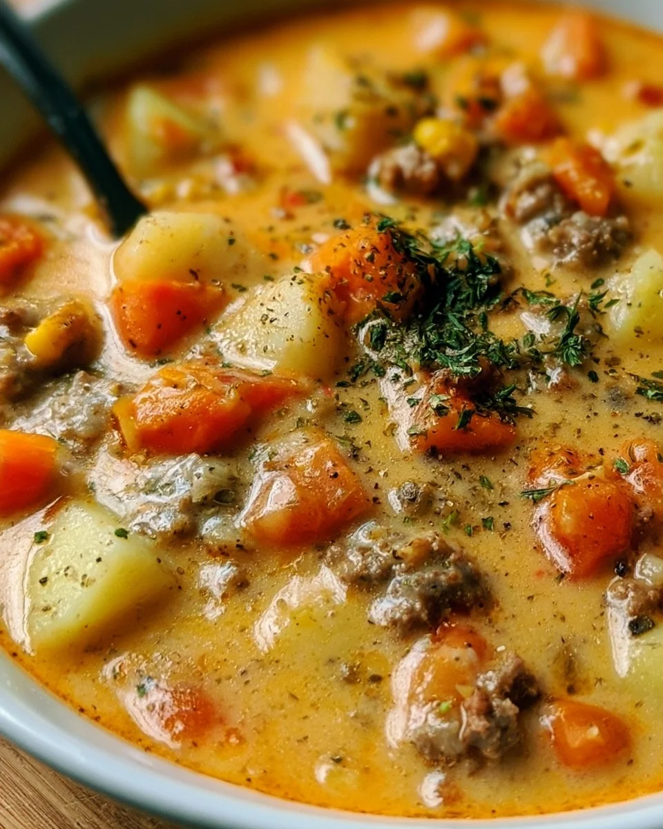 Creamy Ground Beef Potato Soup 1 Creamy Ground Beef Potato Soup