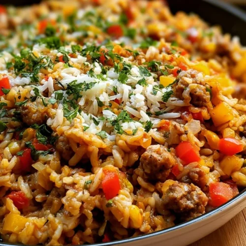 Ground Sausage and Rice Skillet 2 Ground Sausage and Rice Skillet