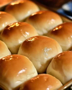 Honey butter dinner rolls fresh from the oven