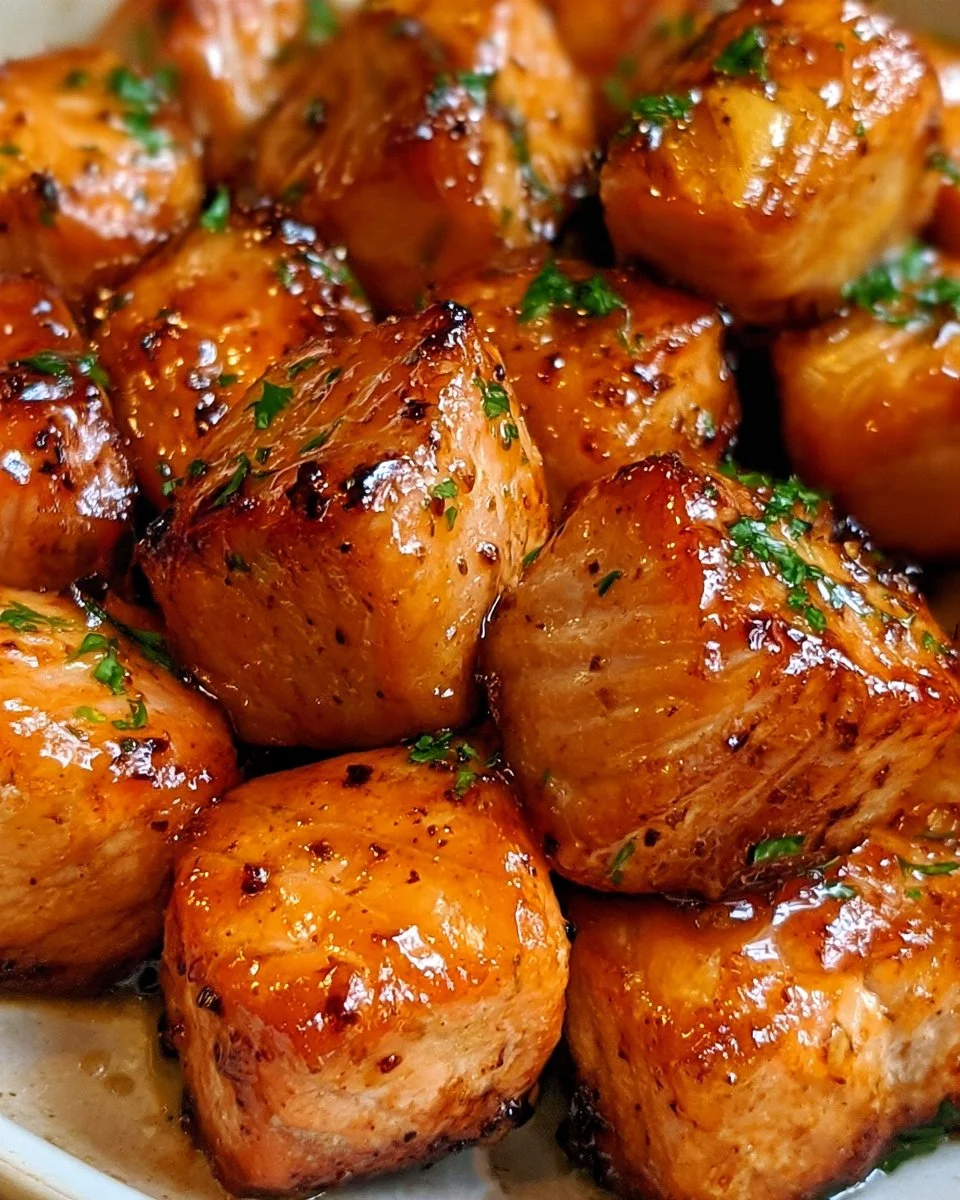 Air Fryer Honey Garlic Salmon Bites 1 Air Fryer Honey Garlic Salmon Bites