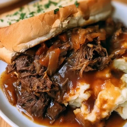 Instant Pot Hot Beef Sandwich with Mashed Potatoes 2 Instant Pot Hot Beef Sandwich with Mashed Potatoes