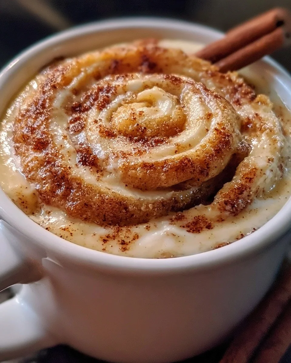3 Minute Sugar Free Keto Cinnamon Roll Mug Cake