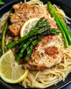Lemon Chicken and Asparagus Pasta
