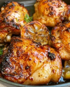 Lemon Garlic Air Fryer Chicken Thighs