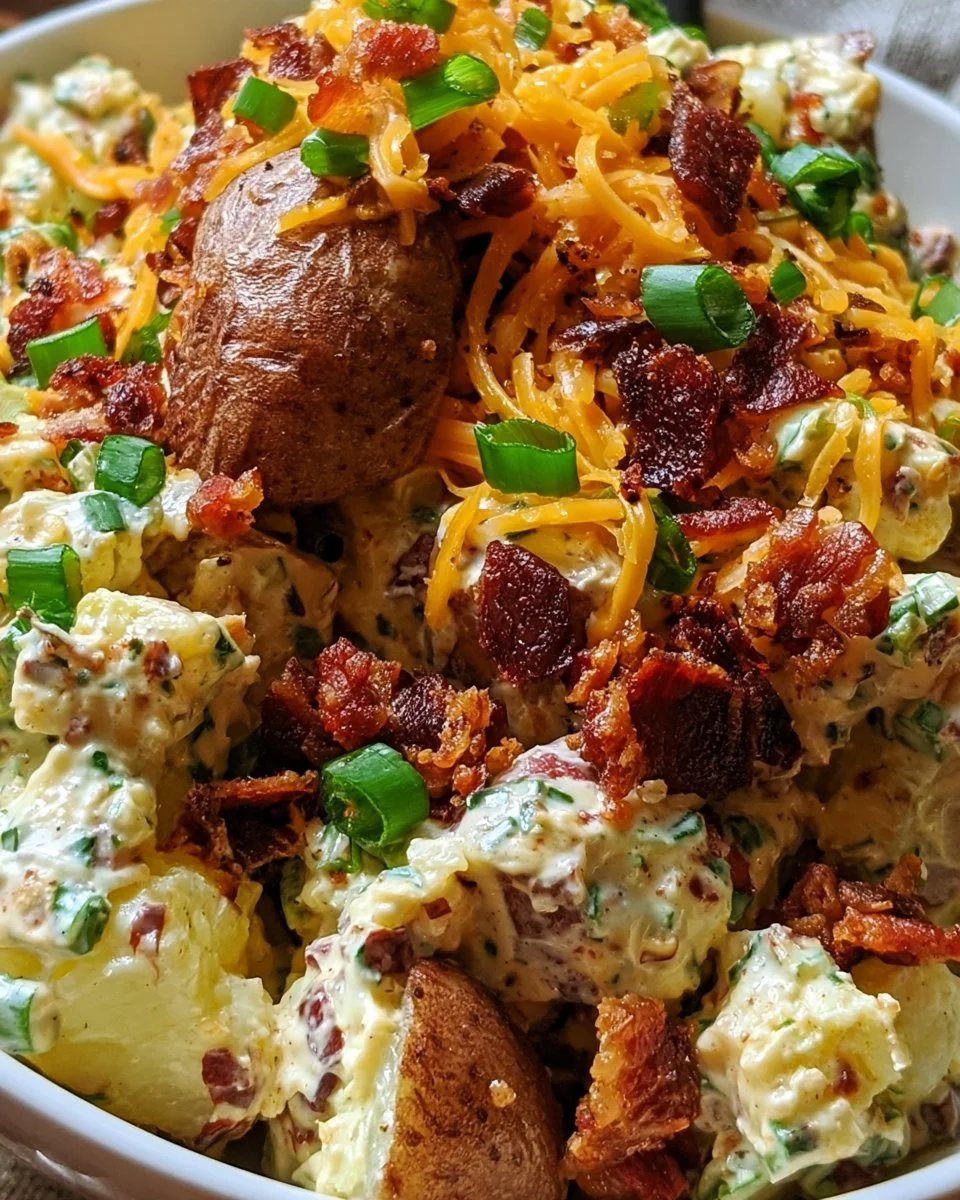 Loaded Baked Potato Salad with Bacon and Dijon 1 Loaded Baked Potato Salad with Bacon and Dijon