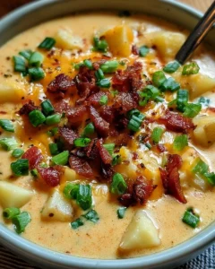 Loaded Potato Soup with Bacon and Cheddar