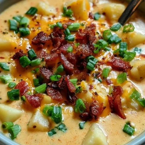 Loaded Potato Soup with Bacon and Cheddar 2 Loaded Potato Soup with Bacon and Cheddar