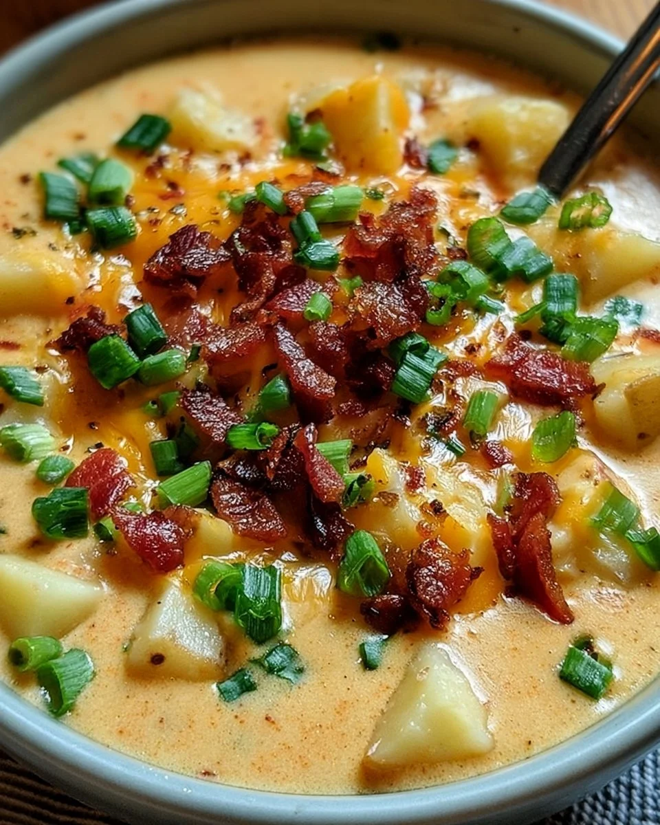 Loaded Potato Soup with Bacon and Cheddar 1 Loaded Potato Soup with Bacon and Cheddar