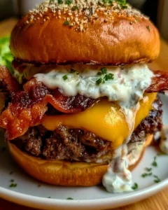 Loaded Ranch Bacon Cheeseburgers