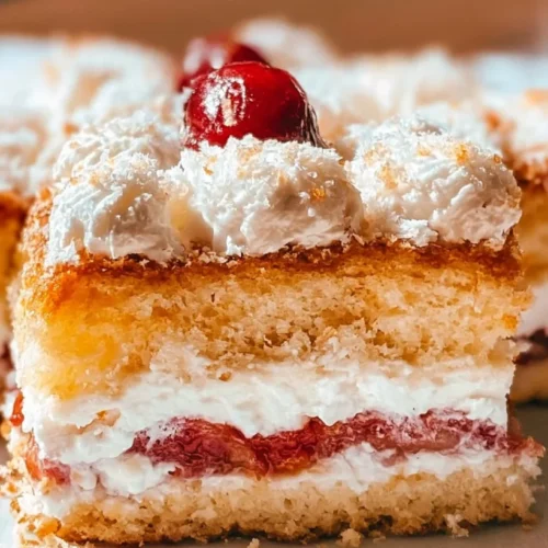 Louise Cake with Raspberry Jam and Coconut Meringue 2 Louise Cake with Raspberry Jam and Coconut Meringue